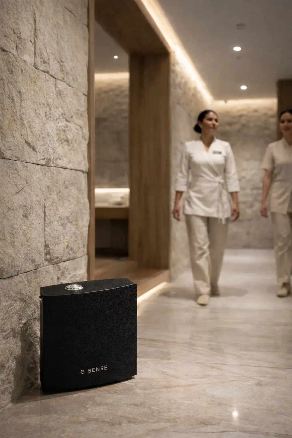 Difusor de aromas instalado en spa, aromatización de espacios
